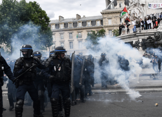 French Protesters Clash With Police At Anti-Racism Rallies