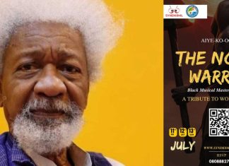 Lagos Set For 3-Day Musical Tribute ‘The Noble Warrior’ For Wole Soyinka’s 91st Birthday